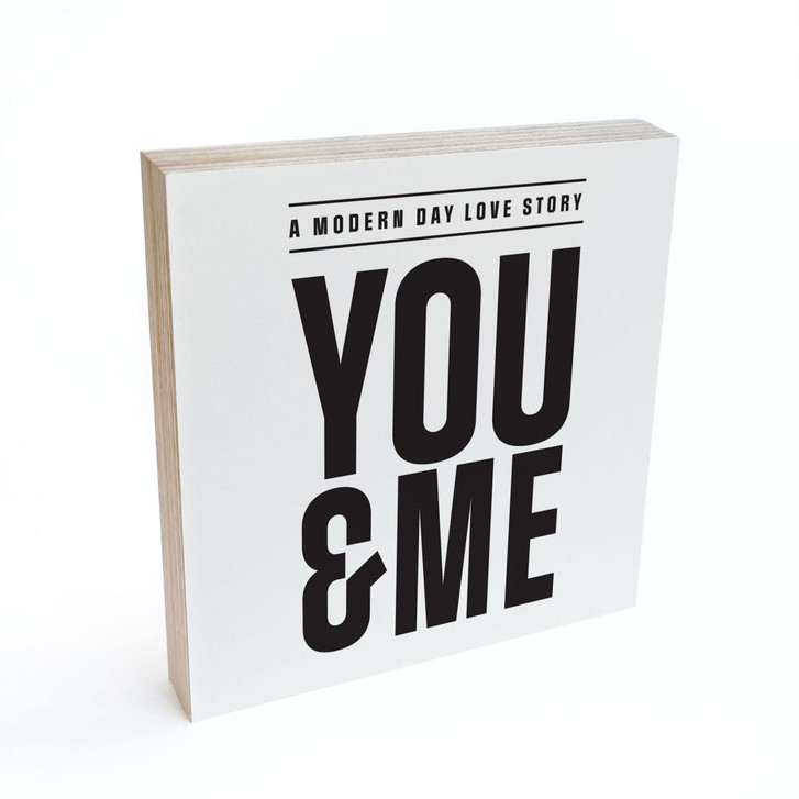 Holzbild zum Hinstellen - You and me - Kerr-Dineen - 15 x 15 cm - WA488955
