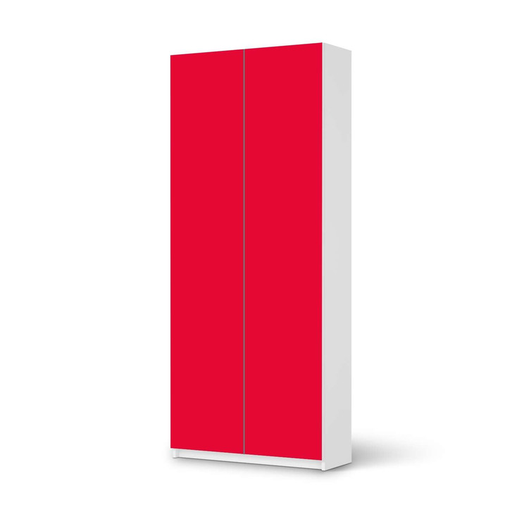 Möbelfolie IKEA Pax Schrank 236cm Höhe - 2 Türen - Rot Light - CR116829