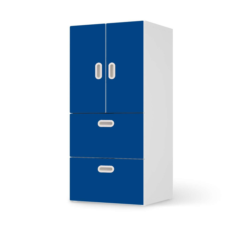 Möbelfolie IKEA Stuva / Fritids - 2 Schubladen und 2 kleine Türen - Blau Dark - CR117420