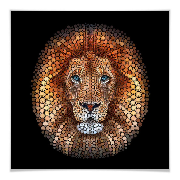 Poster Ben Heine - Circlism: Löwe - WA238433