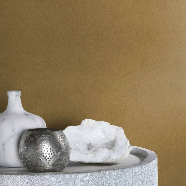 Rasch Vliestapete, Unitapete African Queen III mattgold - WA410145