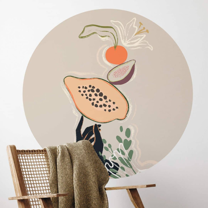 Wandtattoo Arty Guava - Papaya Balance - Rund - WA412639