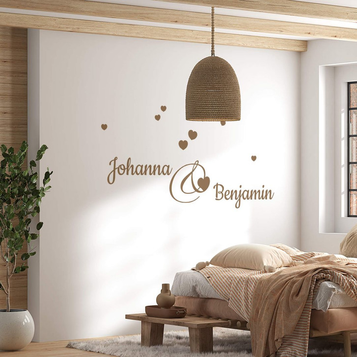 Wandtattoo + Name - Liebespaar - WA204372