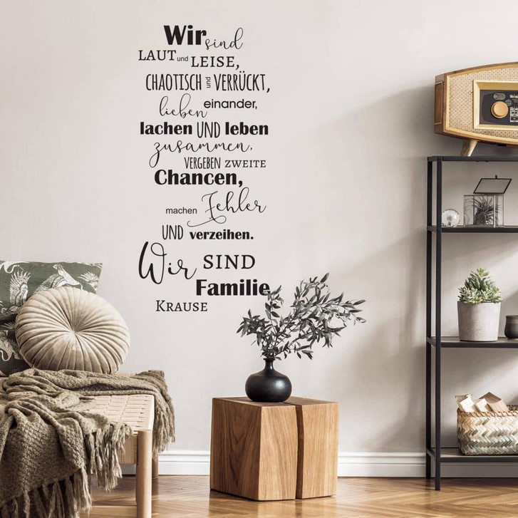Wandtattoo Wir sind laut und leise & Wunschname - WA294087