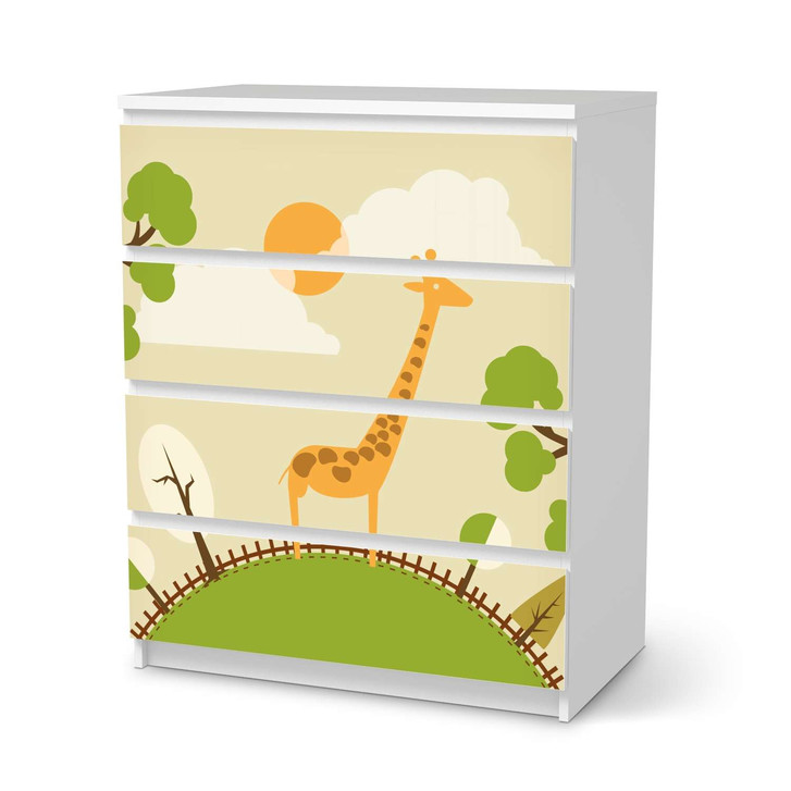 Folie IKEA Malm Kommode 4 Schubladen - Mountain Giraffe - CR105647