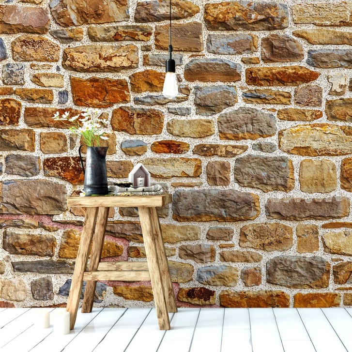 Fototapete Natursteinmauer 2 - 336x260cm - WA227065