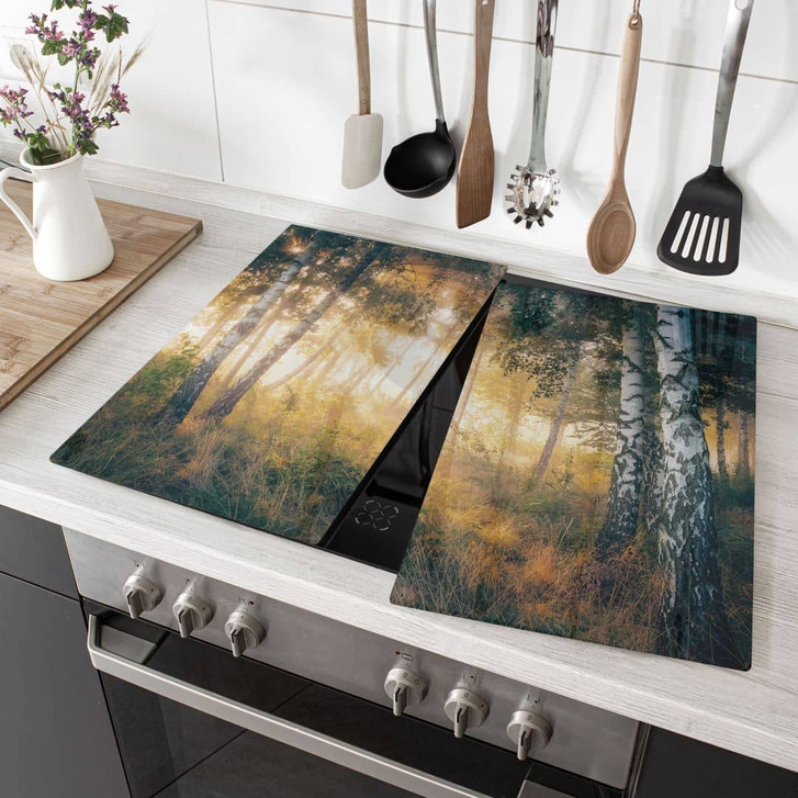 Herdabdeckplatte Sonnenschein im Birkenwald - Kado - WA425906