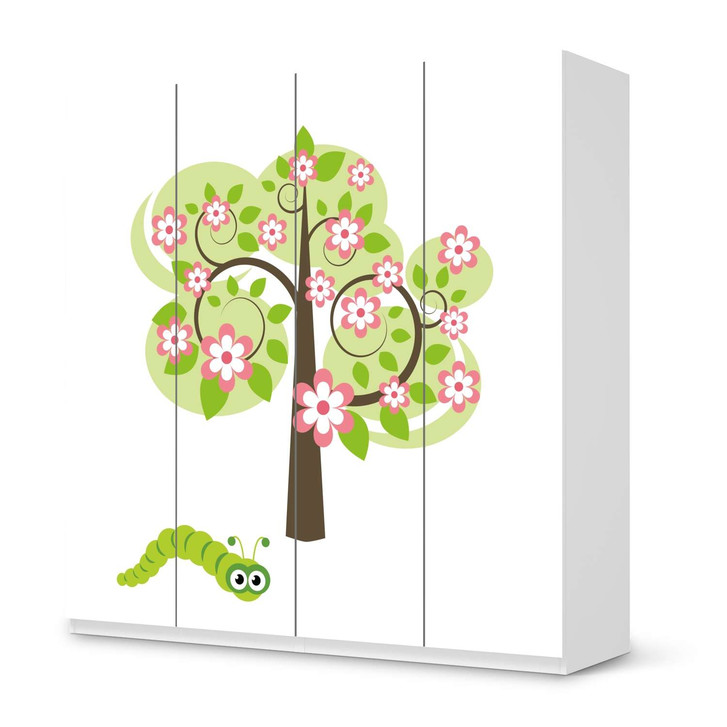 Klebefolie IKEA Pax Schrank 201cm Höhe - 4 Türen - Blooming Tree - CR110911