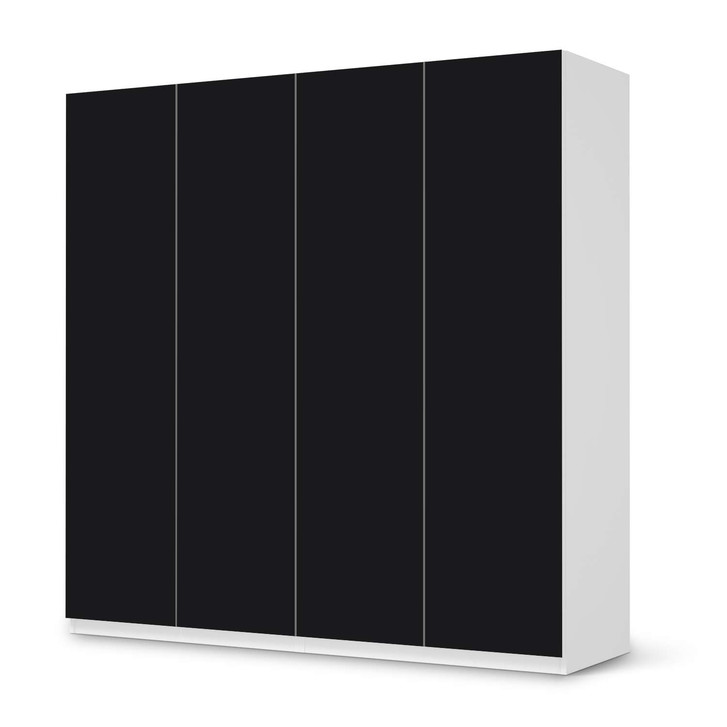 Klebefolie IKEA Pax Schrank 201cm Höhe - 4 Türen - Schwarz - CR110977