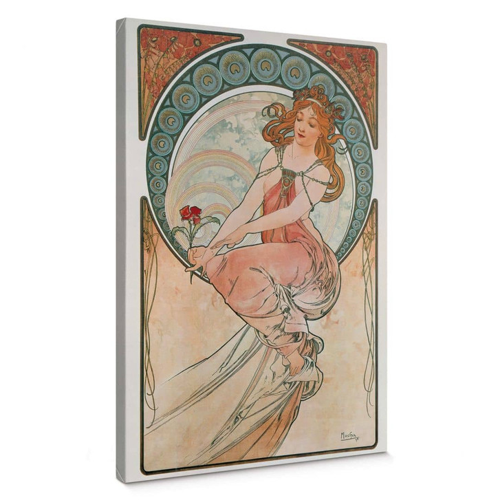 Leinwandbild Mucha - Vier Künste: Die Malerei - WA370831