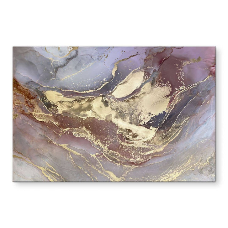 Acrylglasbild Edle Strukturen in Gold und Violett - Shelest - WA463997