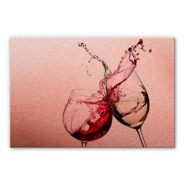 Alu-Dibond Bild mit Kupfereffekt - Weingläser - WA244445