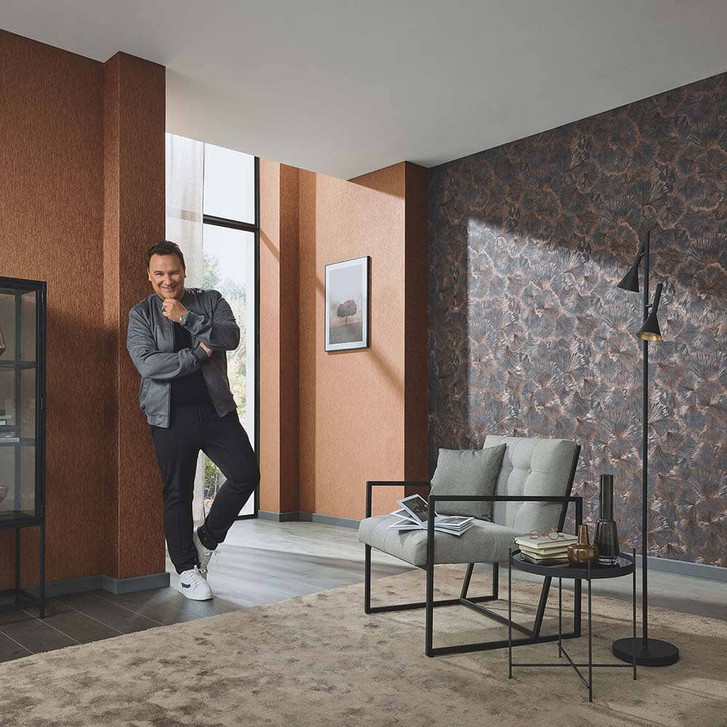 Blättertapete, Mustertapete Fashion for Walls 4 von Guido Maria Kretschmer grau - WA397647