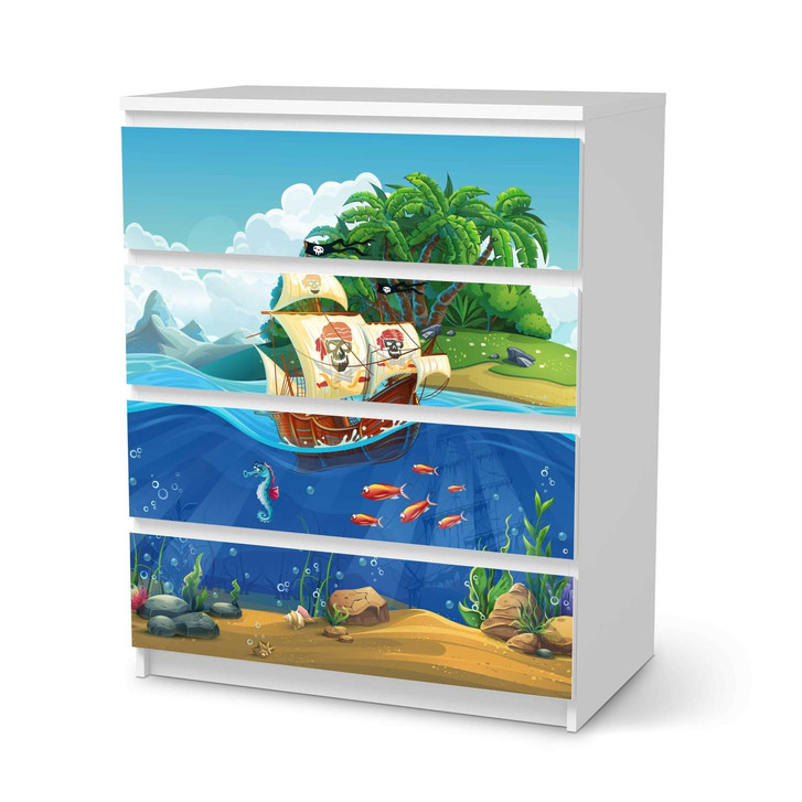 Folie IKEA Malm Kommode 4 Schubladen - Pirates - CR105666
