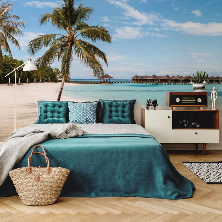 Fototapete Colombo - Wasserbungalows auf den Malediven - WA244735