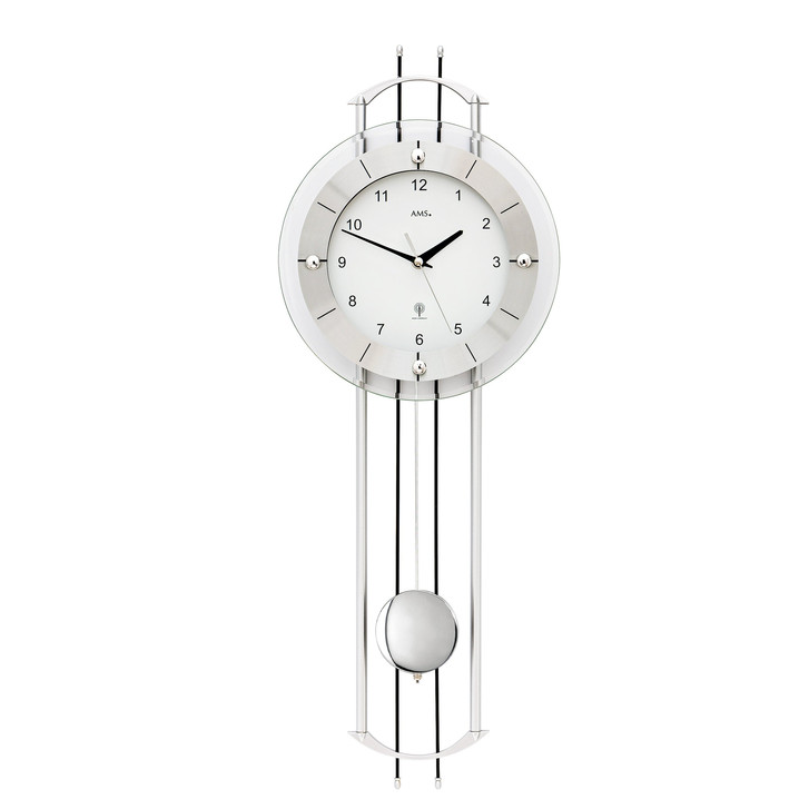 Funkwanduhr Pendeluhr mit lackierten Metallstäben - UG100873