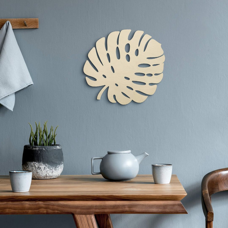 Holzkunst Pappel - Blatt Monstera 02 - WA233807