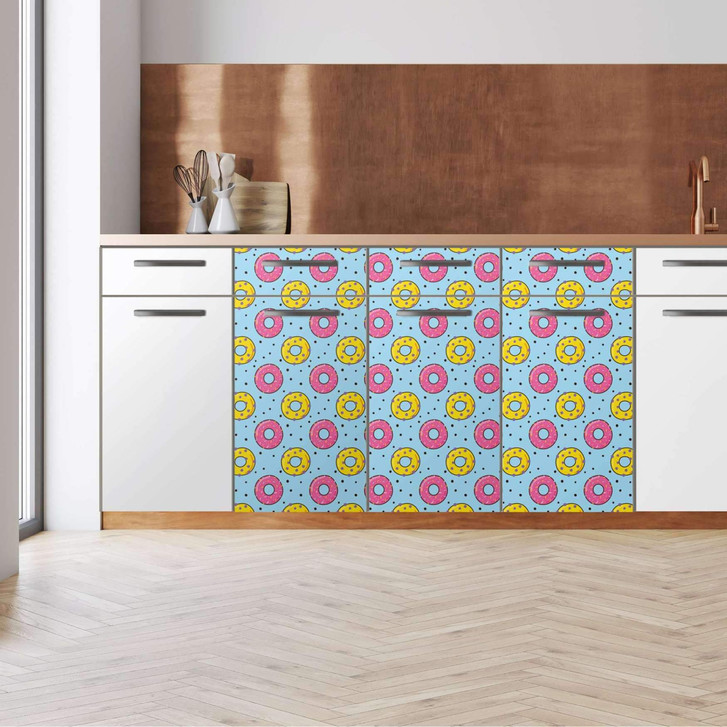 Küchenfolie - Unterschrank 120cm Breite - Donutparty - CR112233
