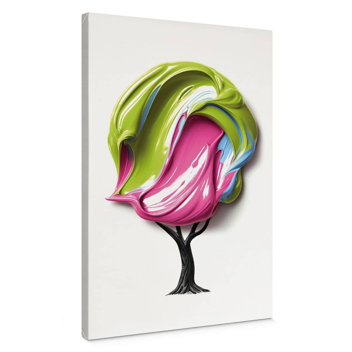 Leinwandbild Baum mit bunter 3D-Krone - Mielu - WA459871