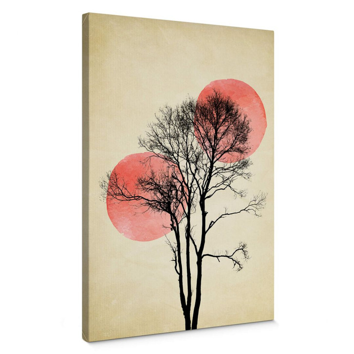 Leinwandbild Kubistika - Sonne und Mond hinter dem Baum - WA367673