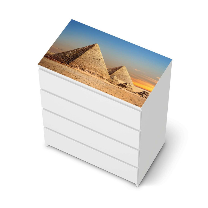 Möbelfolie IKEA Malm Kommode 4 Schubladen oben - Pyramids - CR116496
