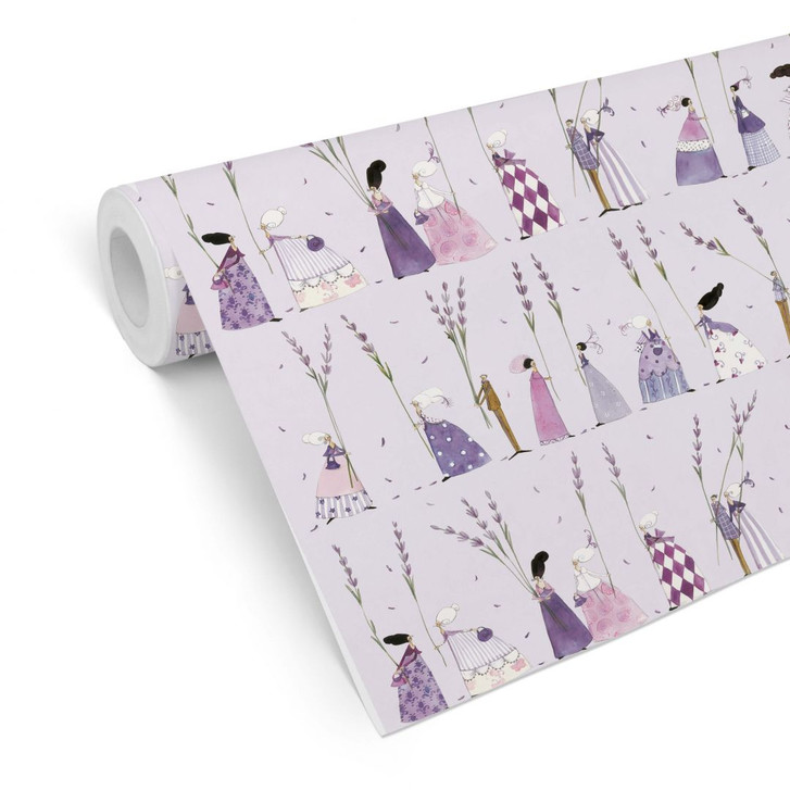 Mustertapete Leffler - Lavendelfrauen - WA236876