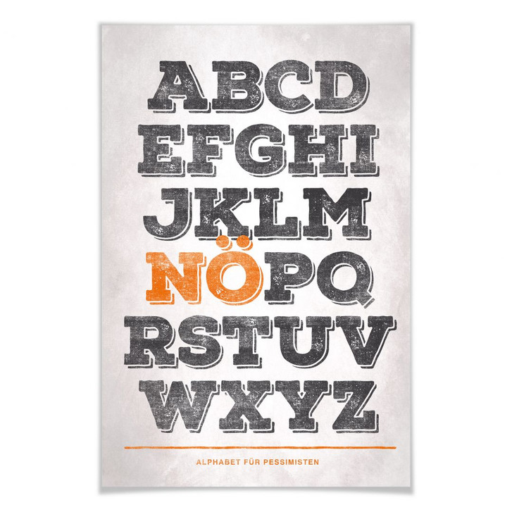 Poster Alphabet für Pessimisten - WA157053