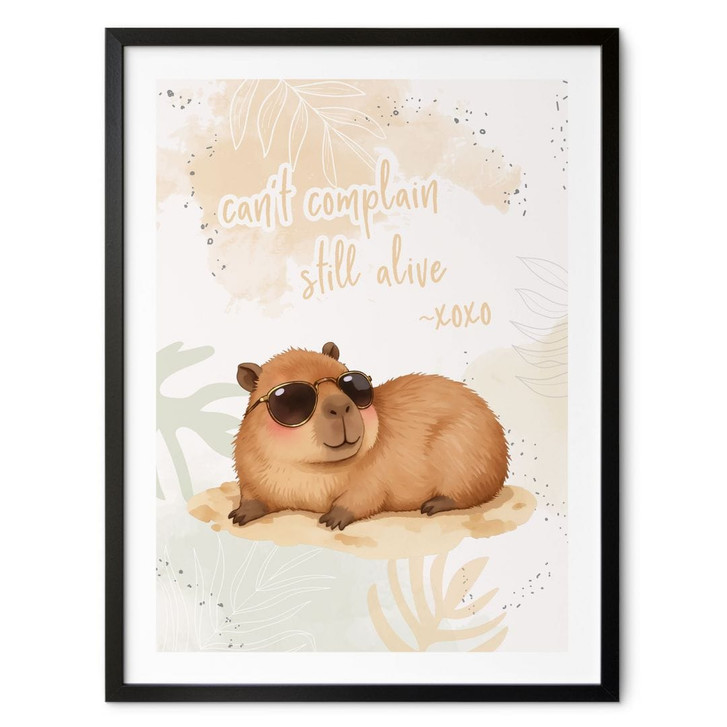 Poster Cooles Capybara - Spruch Still alive - WA499436