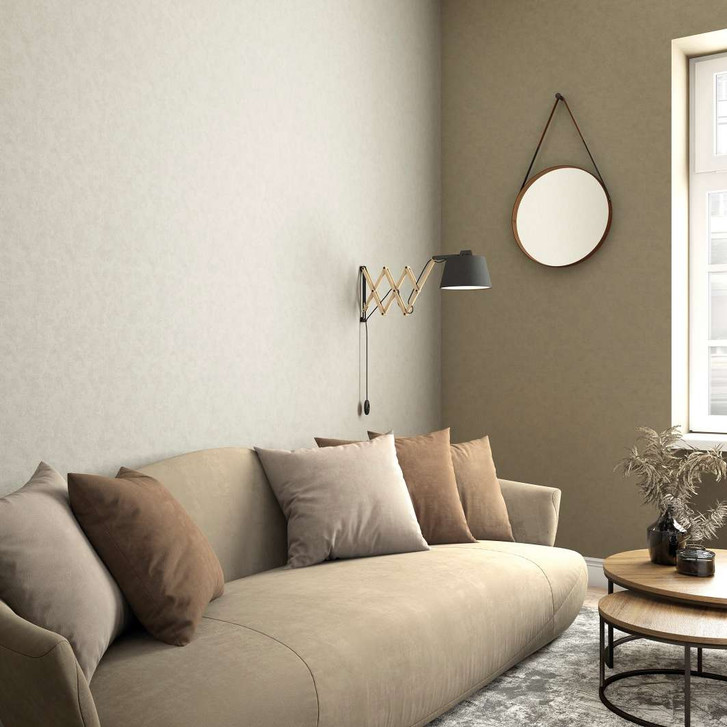 Vliestapete in moderner, feiner Struktur grau, beige Uni - WA450161