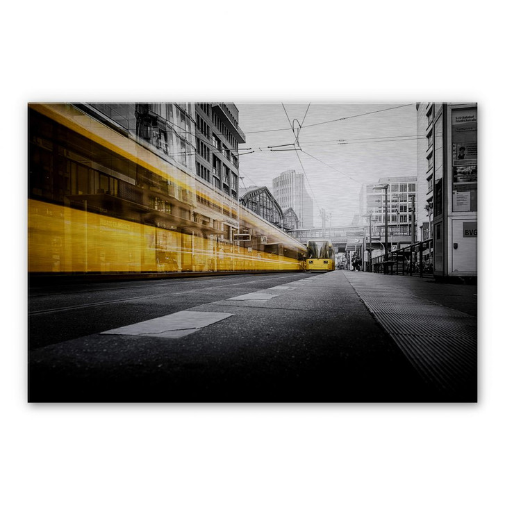 Alu-Dibond Bild mit Silbereffekt Berlin Friedrichstrasse - WA231114