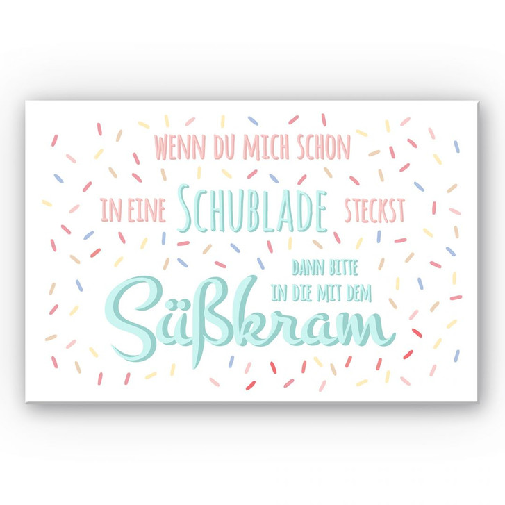 Hartschaumbild Schublade mit Süsskram - WA130726