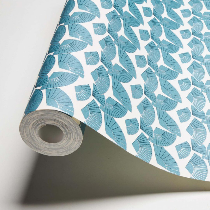 Karl Lagerfeld Wallpaper Vliestapete Fan grün, metallic, weiss - WA306577
