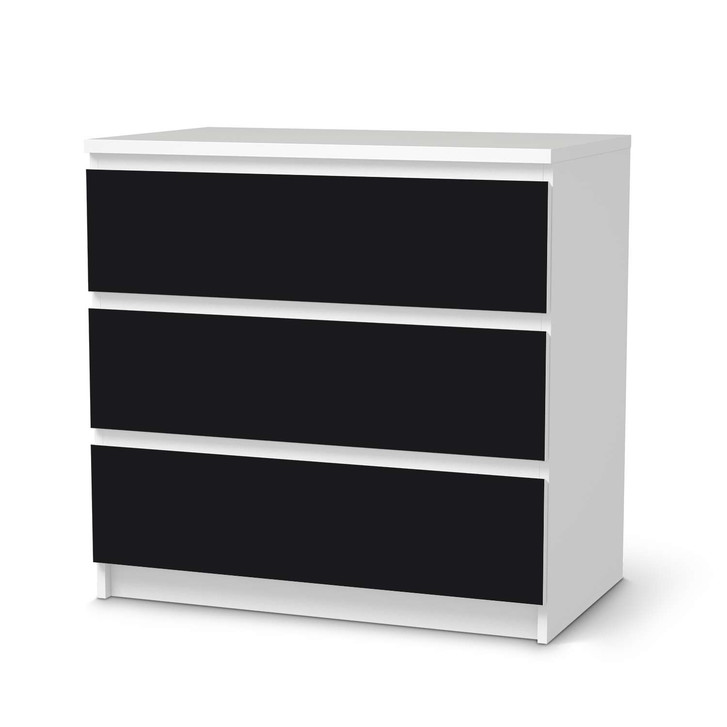 Klebefolie IKEA Malm Kommode 3 Schubladen - Schwarz - CR109866