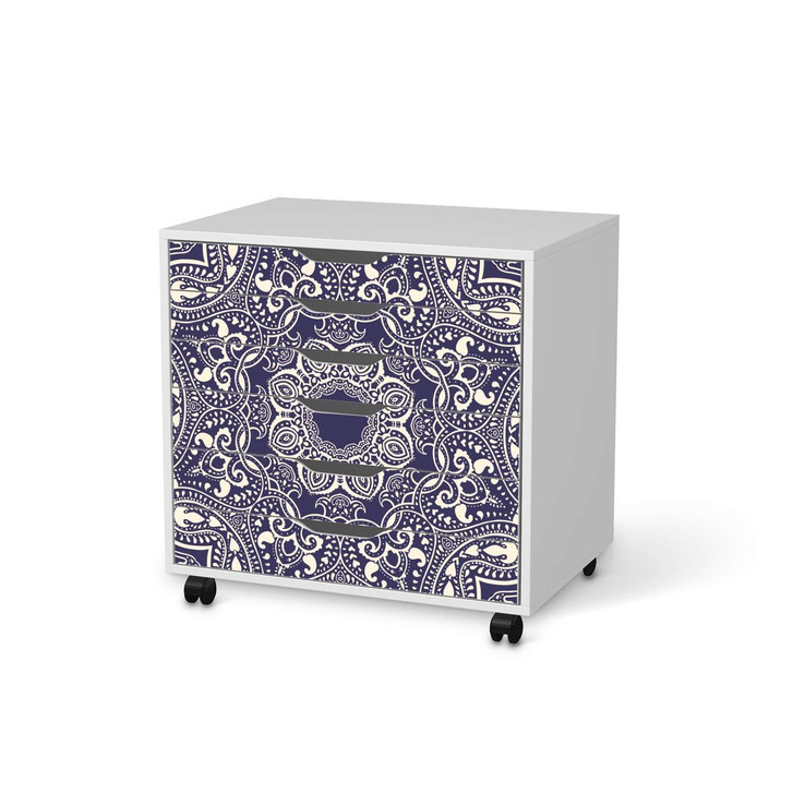 Möbelfolie IKEA Alex Rollcontainer 6 Schubladen - Blue Mandala - CR114187