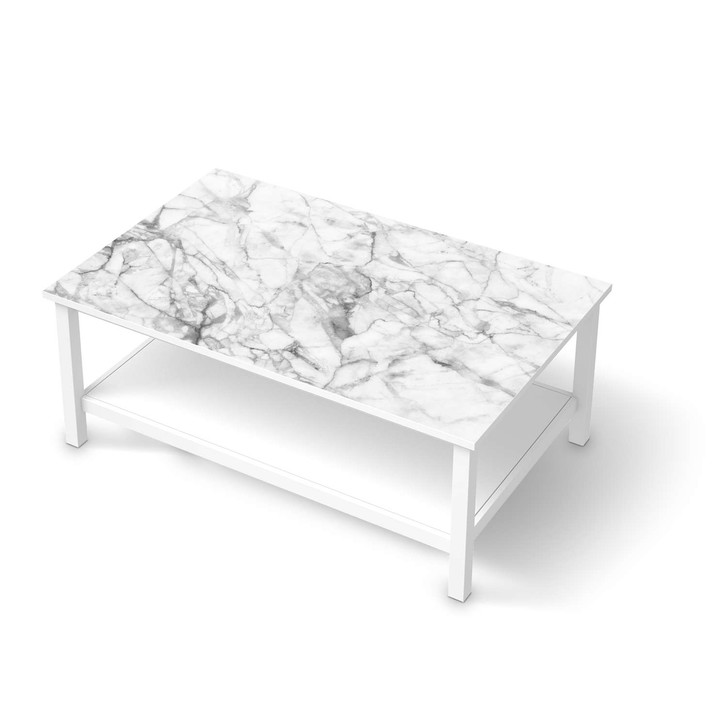 Möbelfolie IKEA Hemnes Tisch 118x75cm - Marmor weiss - CR114982