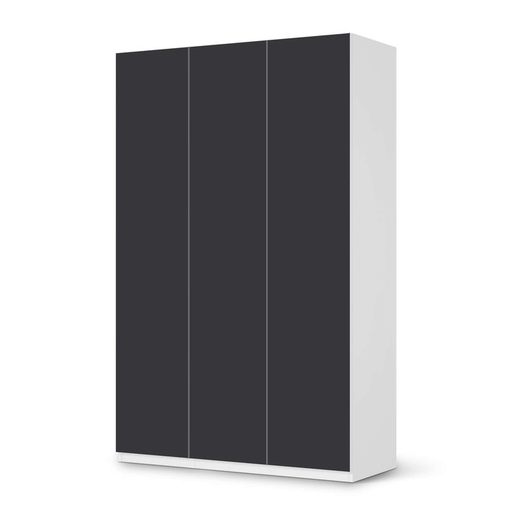 Möbelfolie IKEA Pax Schrank 236cm Höhe - 3 Türen - Grau Dark - CR118593