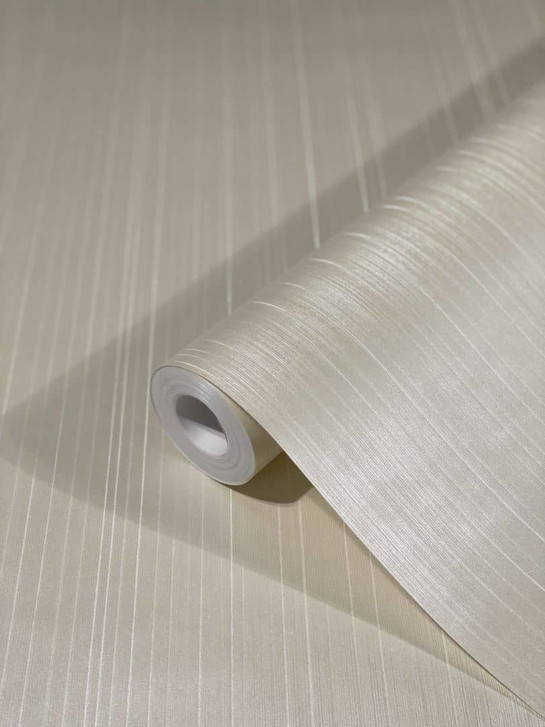 Vliestapete mit glänzenden feinen Streifen und Linien beige Streifen von Harald Glööckler - WA451063