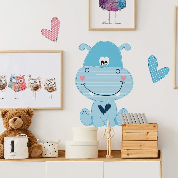 Wandtattoo Happy Hippo - WA211580