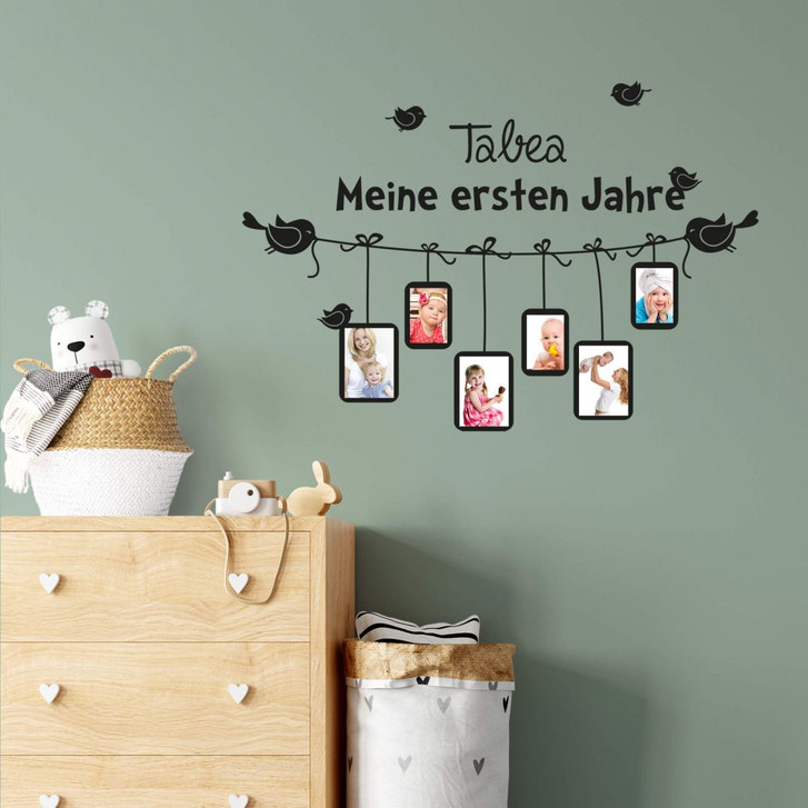 Wandtattoo Name Meine ersten Jahre... mit Platz für Fotos - WA216290