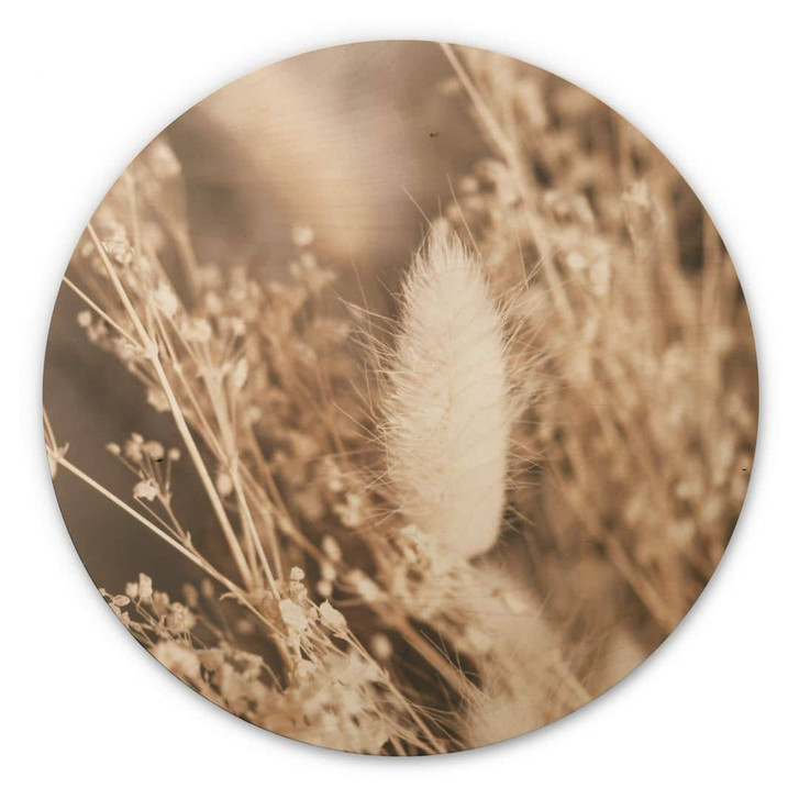 Holzbild Annie - Gräserbund - Rund - WA321088