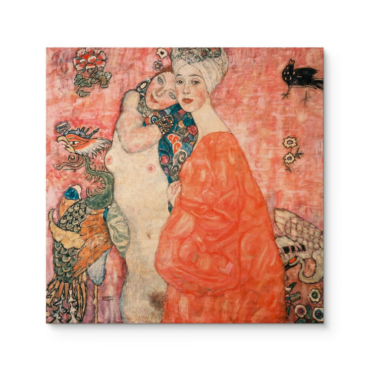 Holzbild Klimt - Die Freundinnen - Quadratisch - WA495806