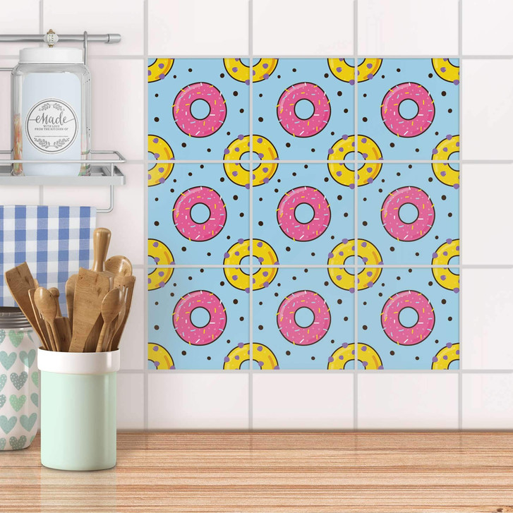 Klebefliesen - Donutparty - 9er Set - CR107850
