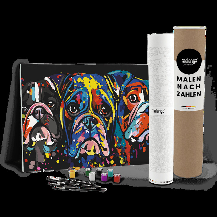 Malen nach Zahlen Leinwandbild - Hunde Homies - WA447250