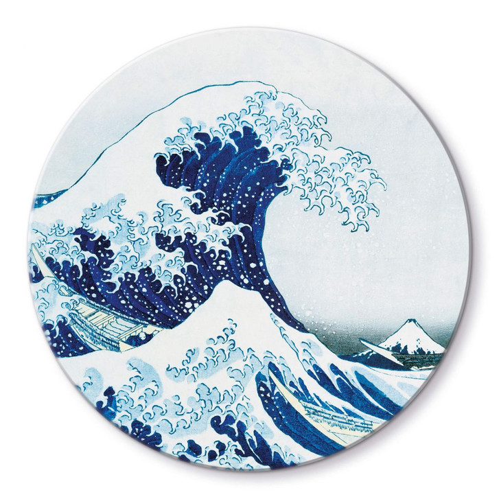 Glasbild Hokusai - Die grosse Welle - Rund - WA345963