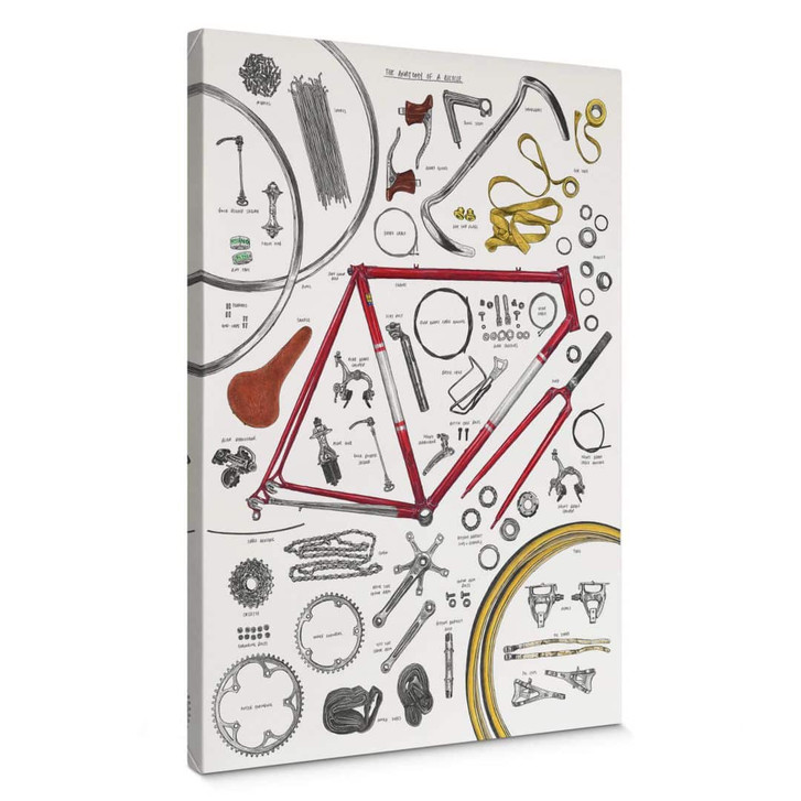 Leinwandbild Sparshott - Aufbau eines Fahrrads - WA375278