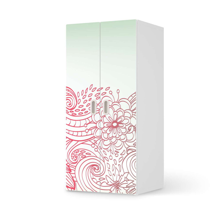 Möbelfolie IKEA Stuva / Fritids Schrank - 2 grosse Türen - Floral Doodle - CR117824