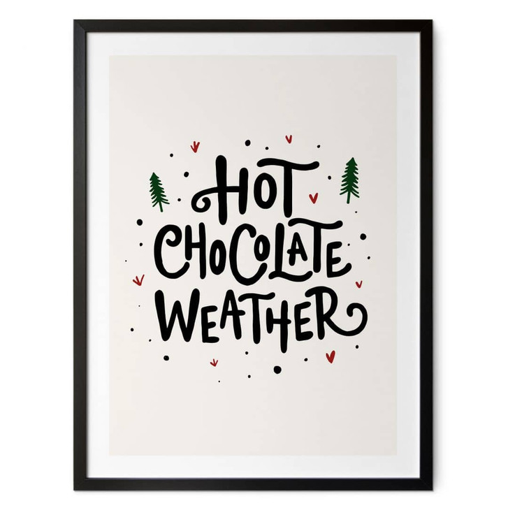 Spruchposter Winter - Hot Chocolate Christmas Print - Soley - WA498029