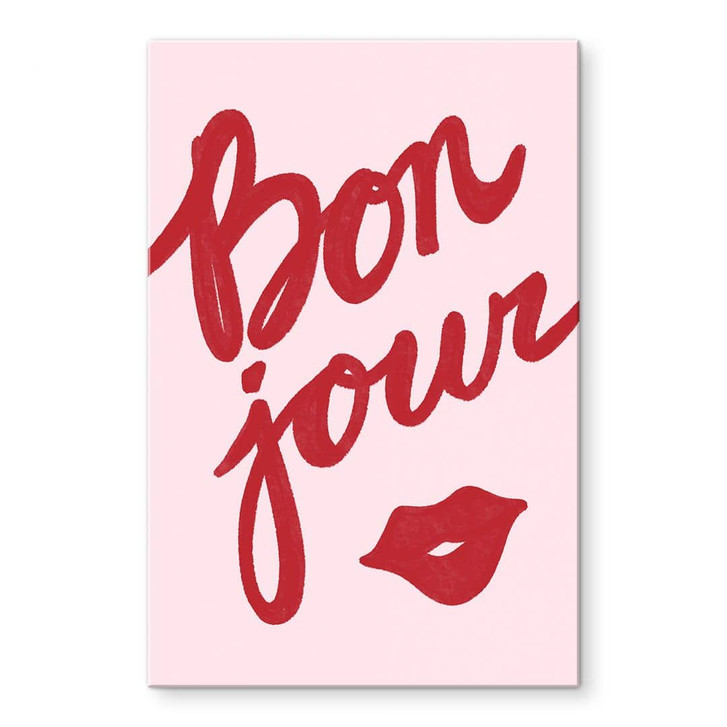 Acrylglasbild Bonjour mit Kussmund - Fritsch - WA392472