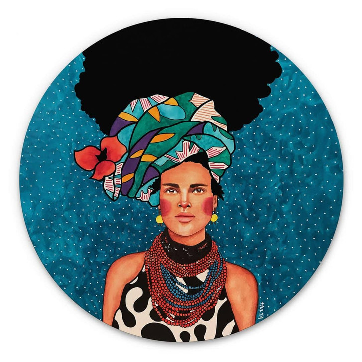 Alu-Dibond Hülya - Was fühlst du - Rund - WA313895