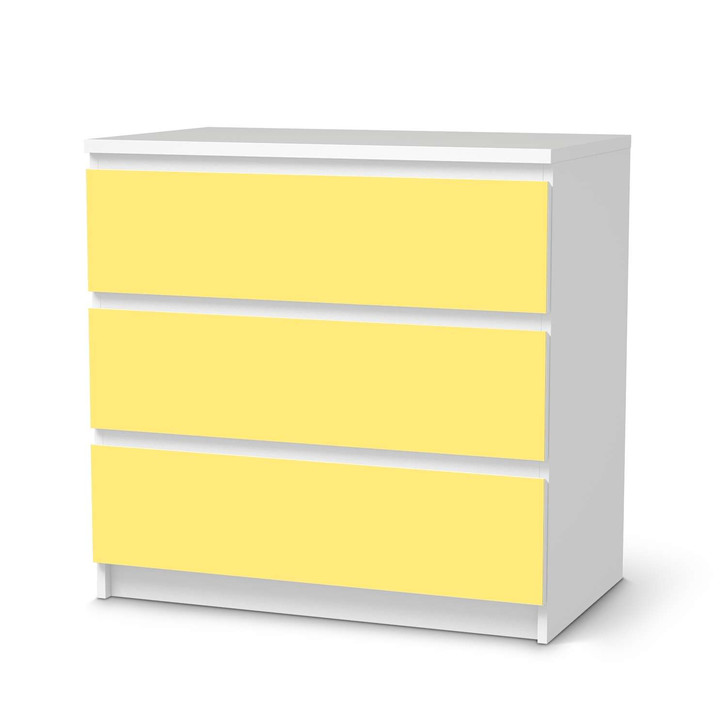 Klebefolie IKEA Malm Kommode 3 Schubladen - Gelb Light - CR109794